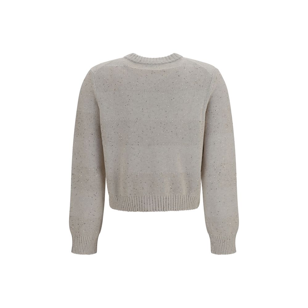 Brunello Cucinelli Beige Baumwoll-Sweatshirt