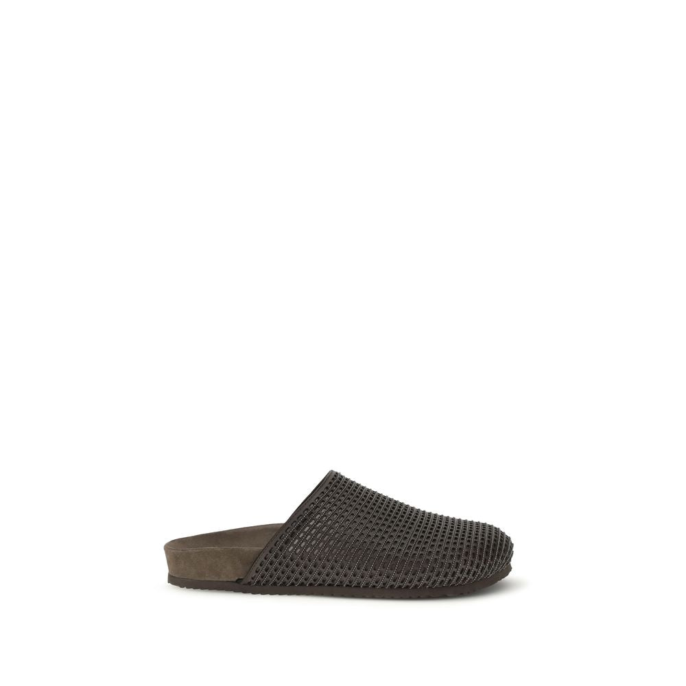 Brunello Cucinelli Braune Kalbsleder-Sandalen Bos Taurus