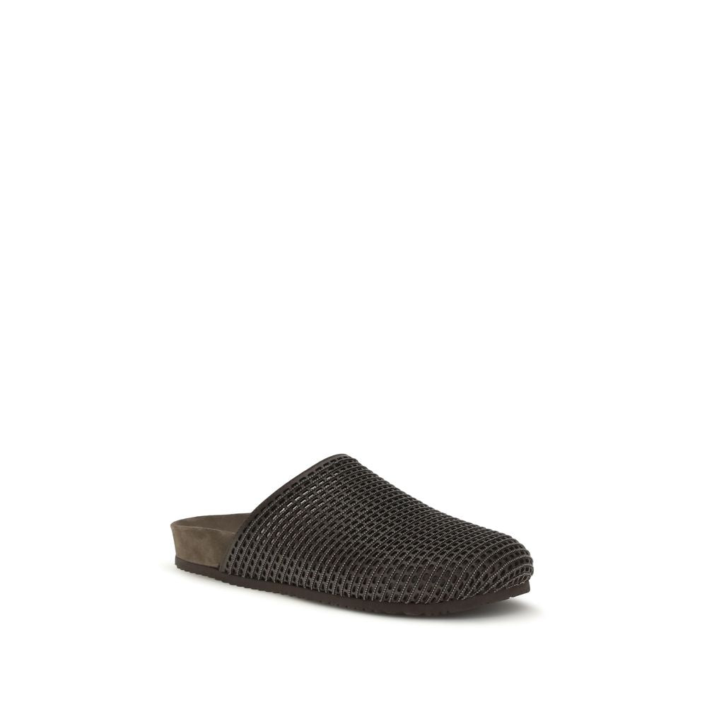 Brunello Cucinelli Braune Kalbsleder-Sandalen Bos Taurus