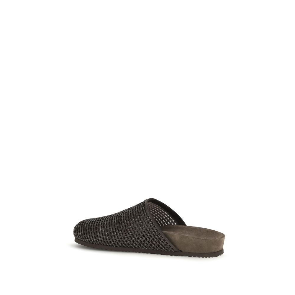 Brunello Cucinelli Braune Kalbsleder-Sandalen Bos Taurus