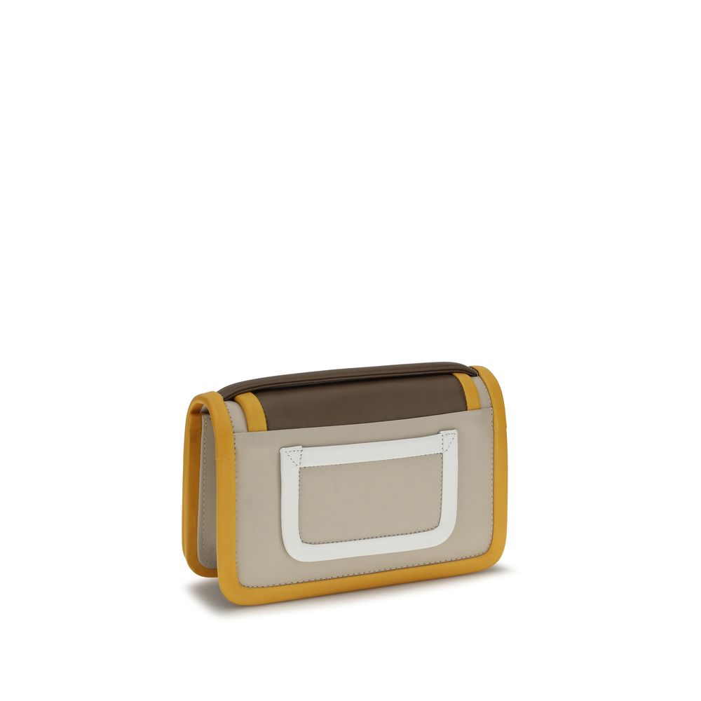 Pierre Hardy Orange Kalbsleder Bos Taurus Schultertasche