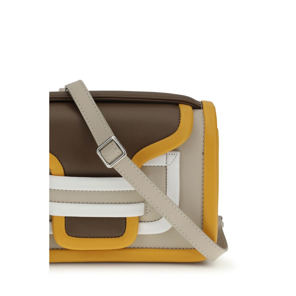 Pierre Hardy Orange Kalbsleder Bos Taurus Schultertasche