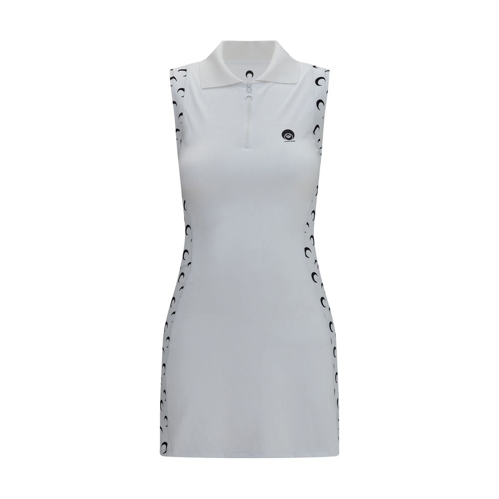 Marine Serre Weißes Freizeitkleid aus Polyamid