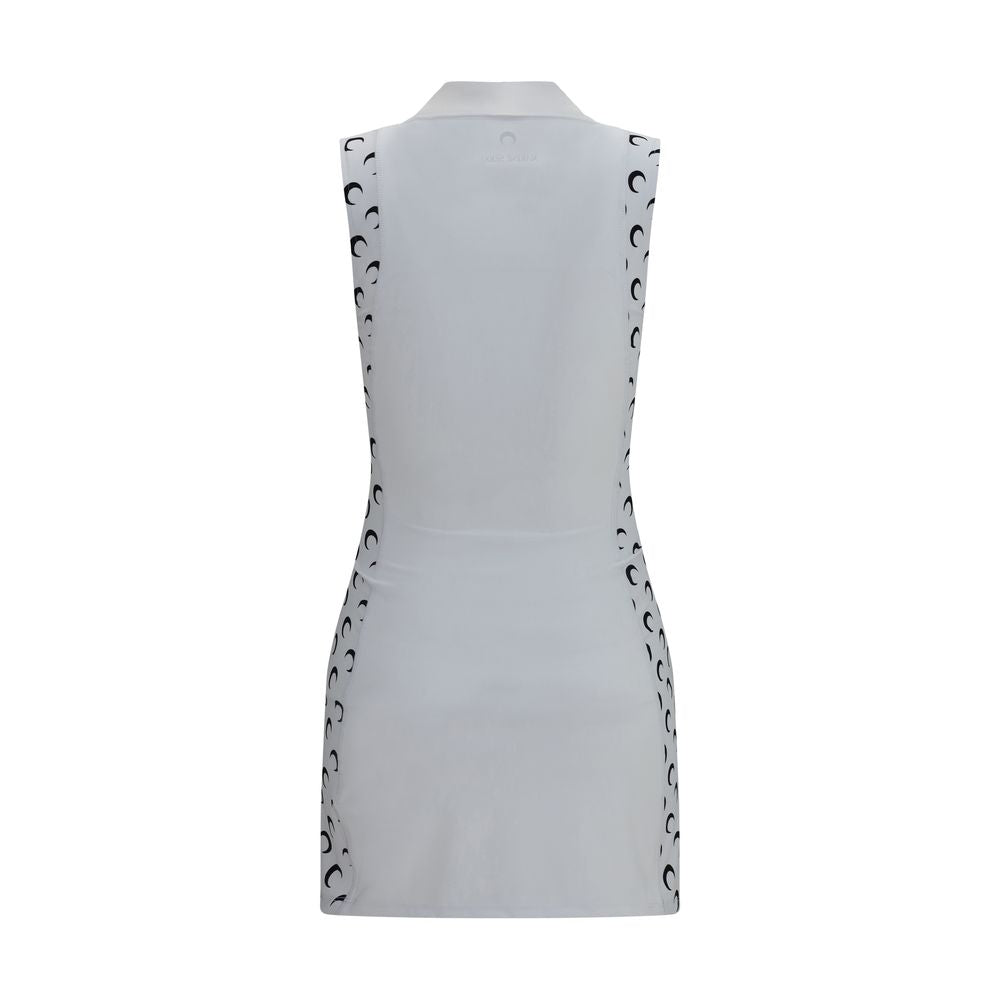 Marine Serre Weißes Freizeitkleid aus Polyamid