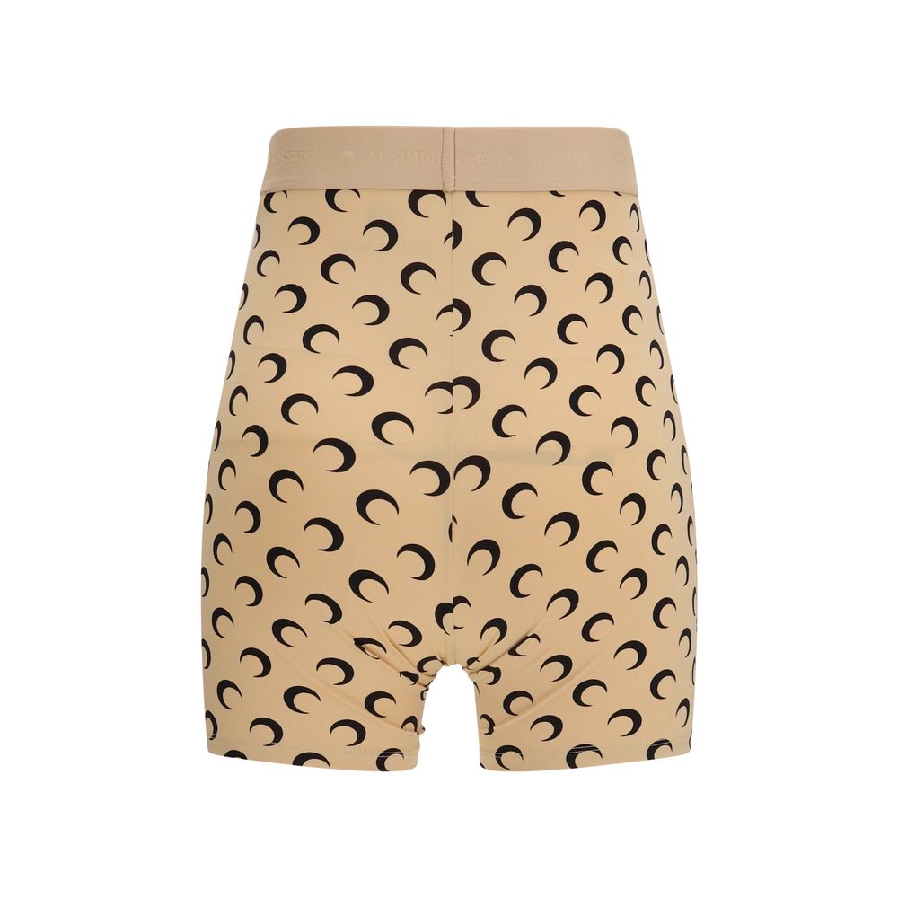 Marine Serre Beige Polyamid Bermuda Shorts
