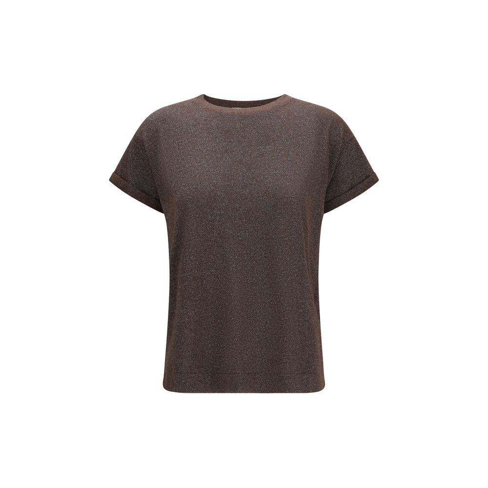Brunello Cucinelli Braunes Nylon-T-Shirt