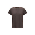 Brunello Cucinelli Braunes Nylon-T-Shirt