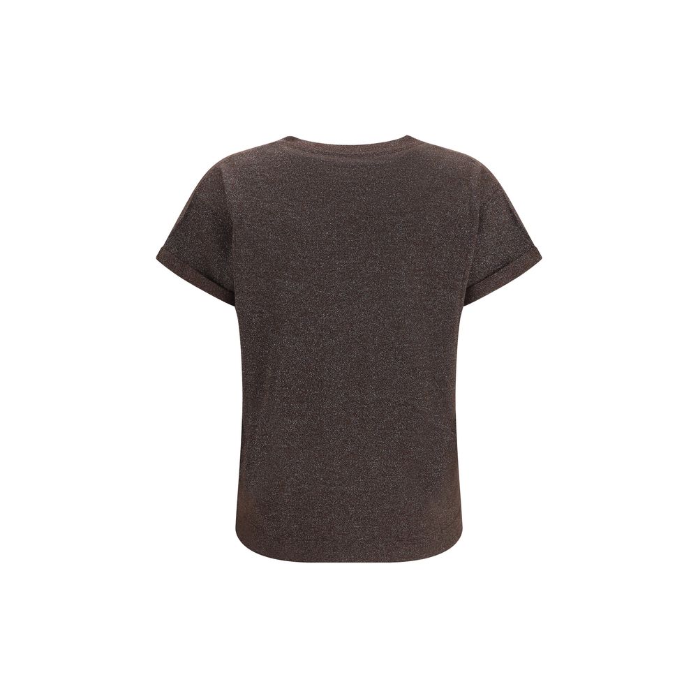 Brunello Cucinelli Braunes Nylon-T-Shirt