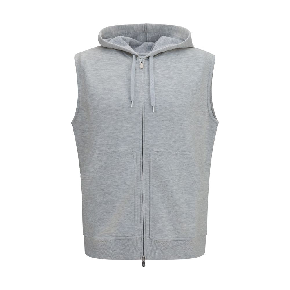 Brunello Cucinelli Grauer Baumwollpullover