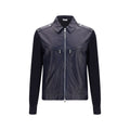 Brunello Cucinelli Blaue Kalbslederjacke Bos Taurus