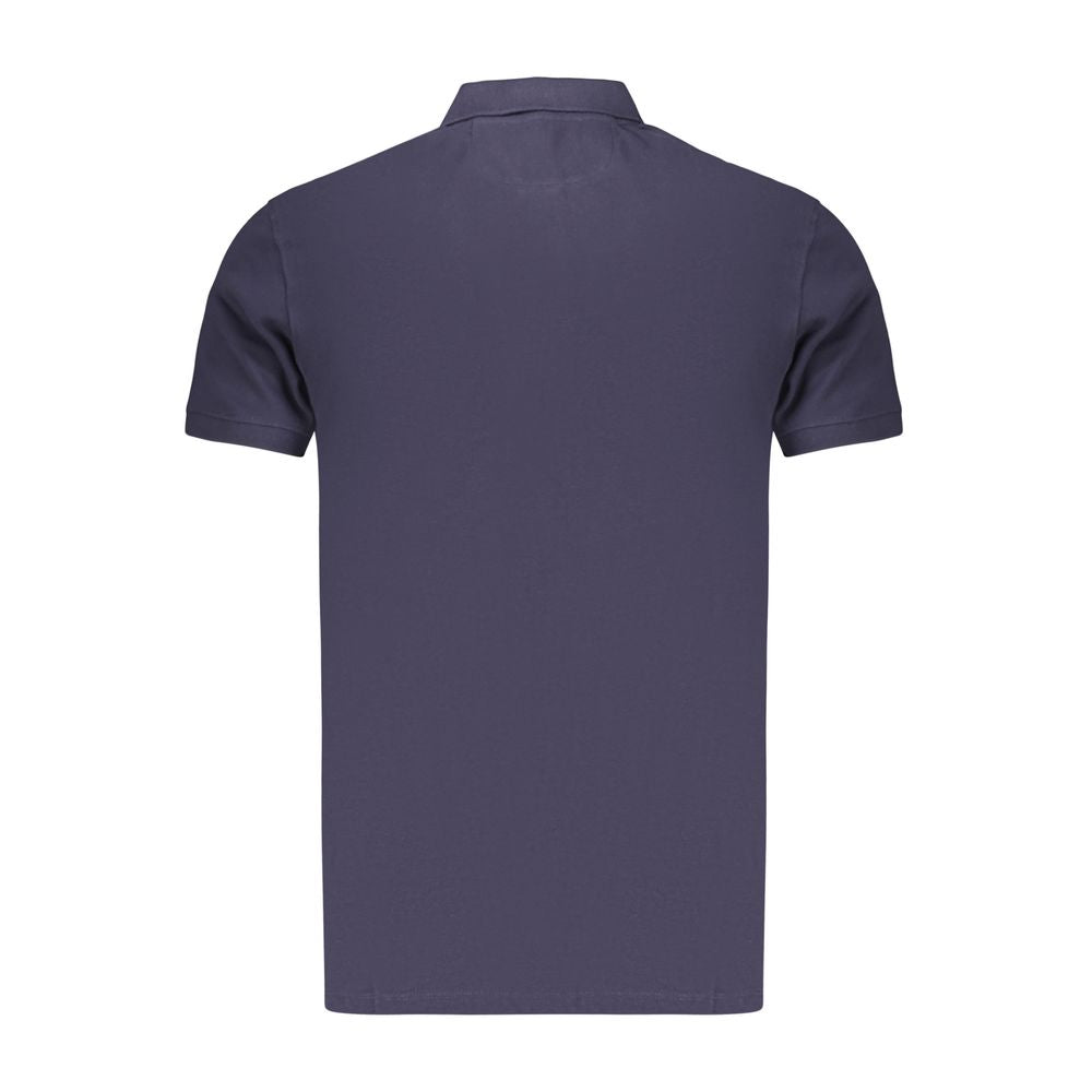 Marina Militare Blaues Baumwoll-Poloshirt für Herren
