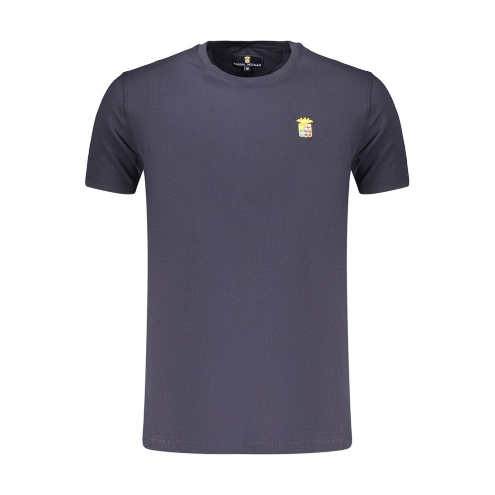 Marina Militare Blaues Baumwoll-T-Shirt für Herren