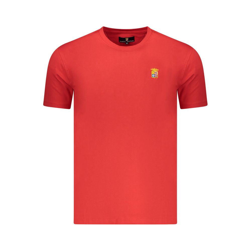 Marina Militare Rotes Baumwoll-T-Shirt für Herren