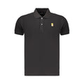 Marina Militare Schwarzes Baumwoll-Poloshirt für Herren
