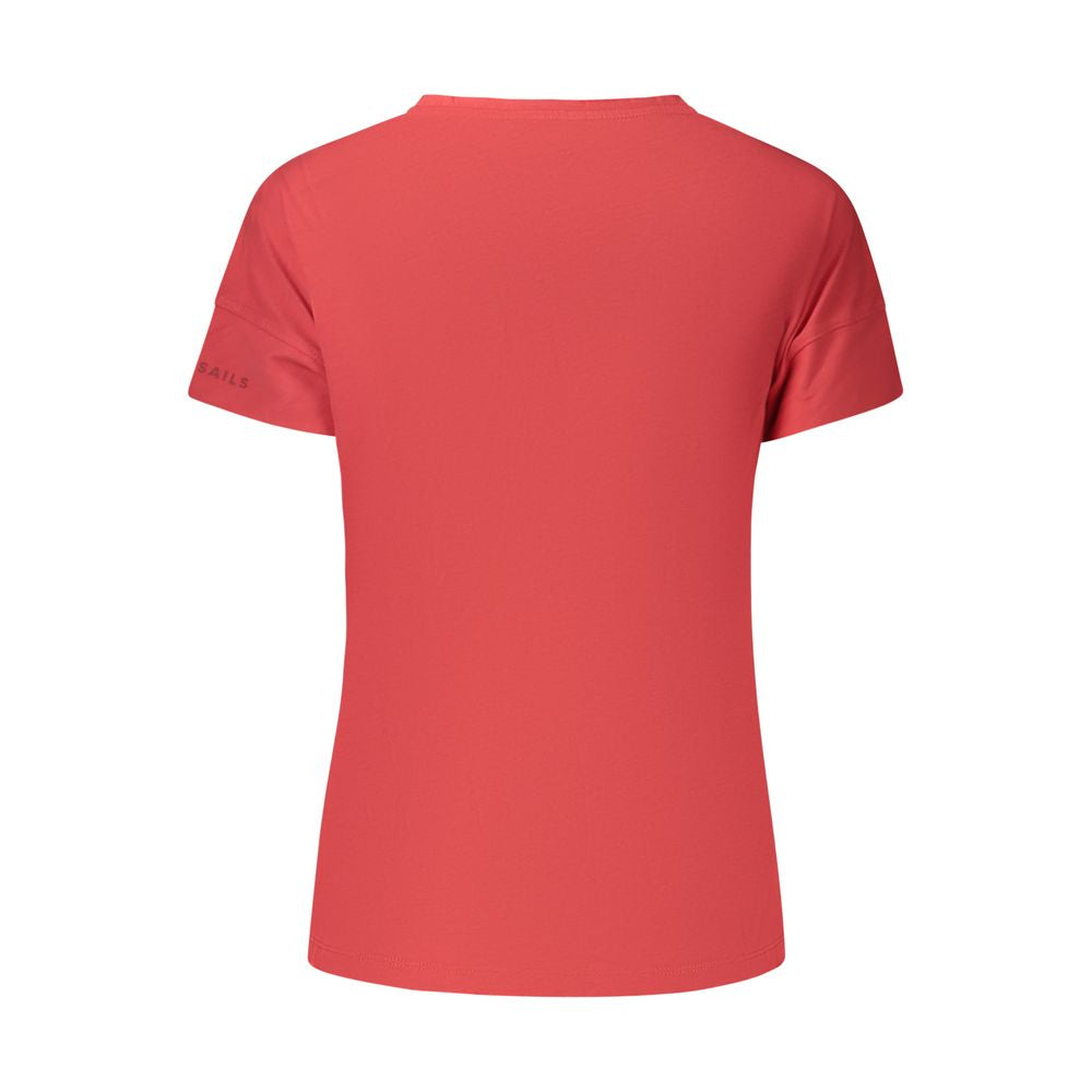 North Sails Rotes Baumwoll-T-Shirt für Damen