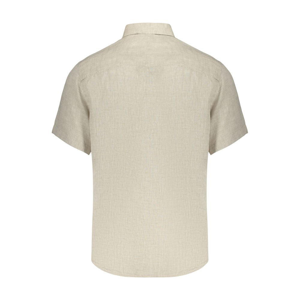 North Sails Beige Leinen Kurzarmhemd