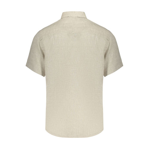 North Sails Beige Leinen Kurzarmhemd
