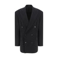 Balenciaga Schwarzer Oves Aries Wollblazer