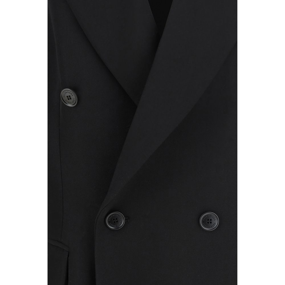 Balenciaga Schwarzer Oves Aries Wollblazer