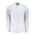 North Sails Azzurro Baumwollhemd für Herren mit langen Ärmeln und Button-Down-Kragen