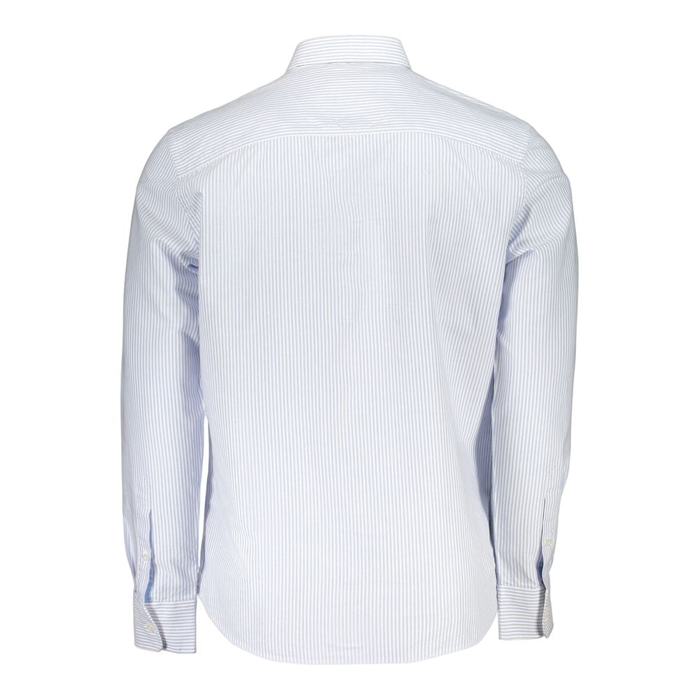 North Sails Azzurro Baumwollhemd für Herren mit langen Ärmeln und Button-Down-Kragen
