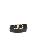 Ferragamo Schwarzer Kalbsleder Bos Taurus Regular Gürtel