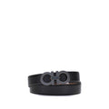 Ferragamo Schwarzer Kalbsleder Bos Taurus Regular Gürtel