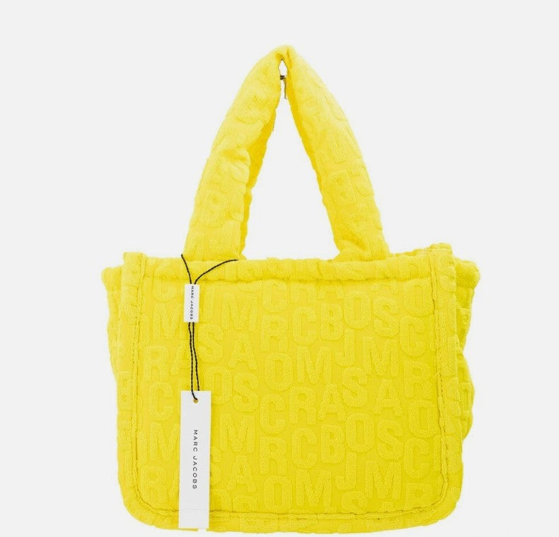 Marc Jacobs The Monogram Terry Tote Small Golden Kiwi Shoulder Bag Handbag