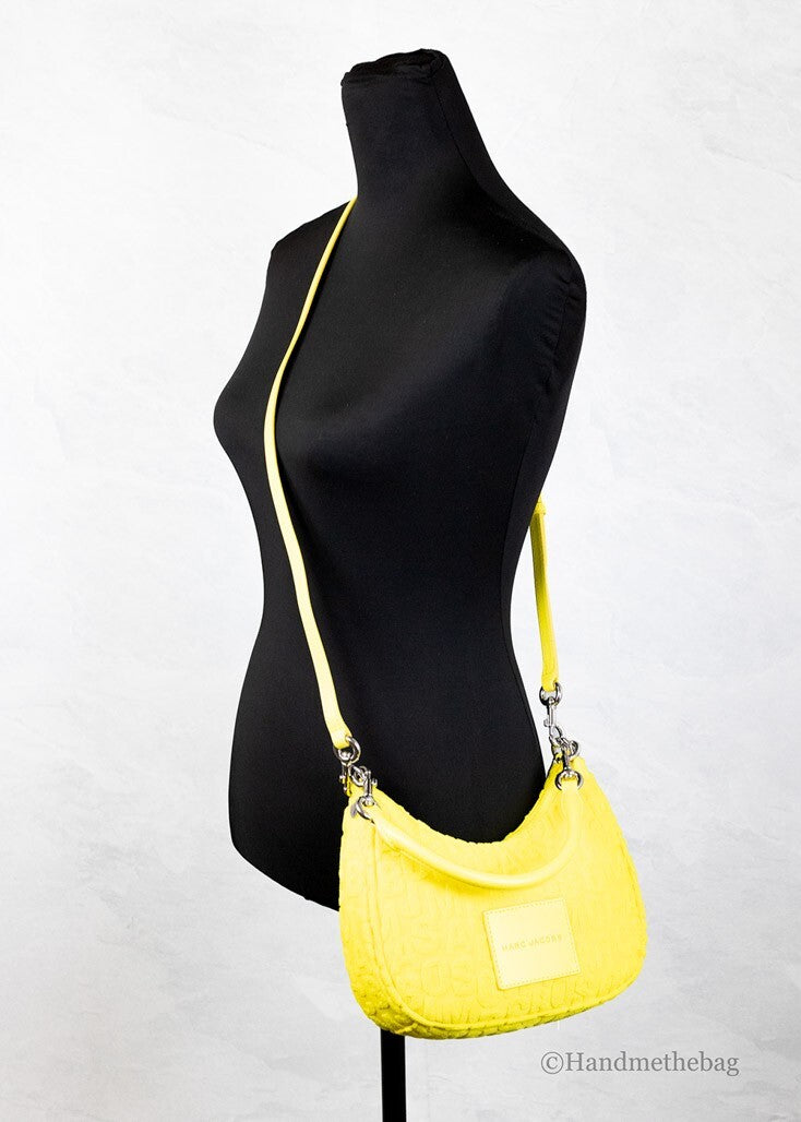 Marc Jacobs Monogram Terry Hobo Shoulder Bag in Golden Kiwi