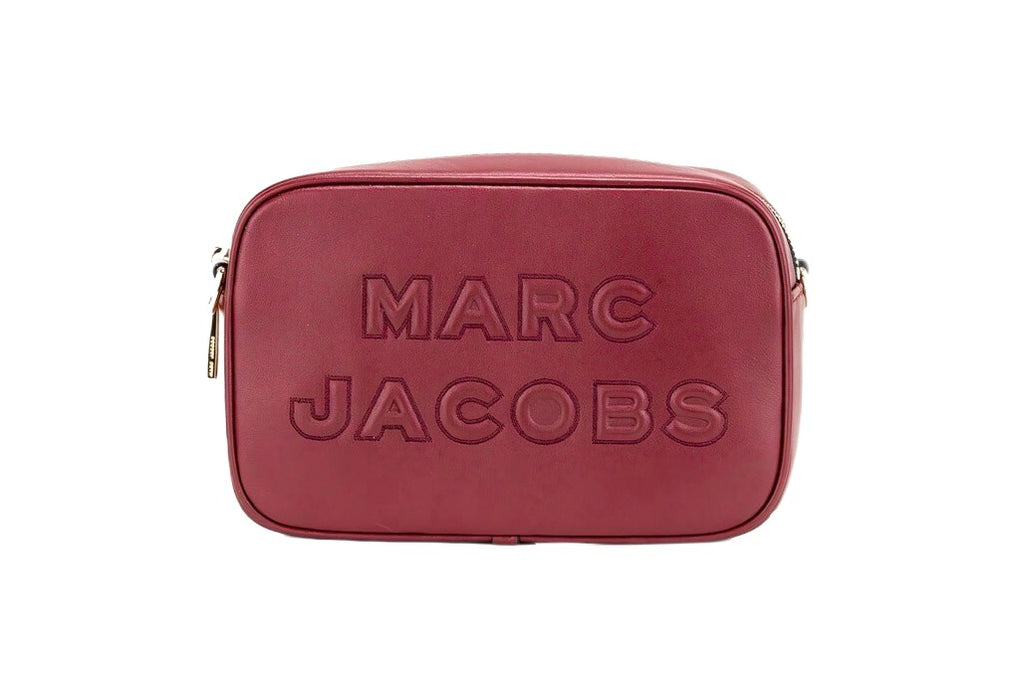 Marc Jacobs Flash Pomegranate Smooth Leather Embossed Camera Crossbody Bag Handbag