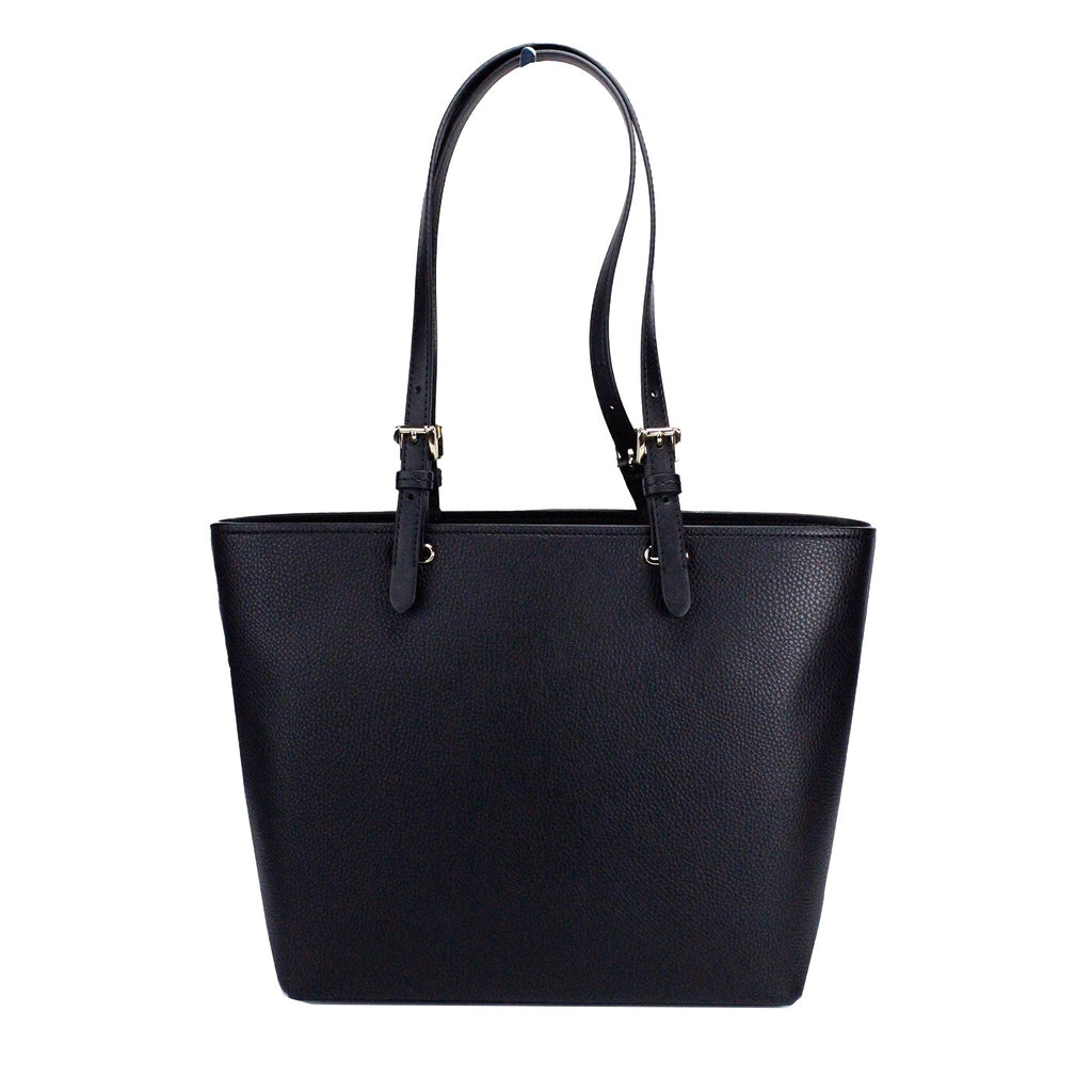 Michael Kors Women's Jet Set Travel Medium Double Pocket Tote Black/Silver 35F3GTVT8B-001