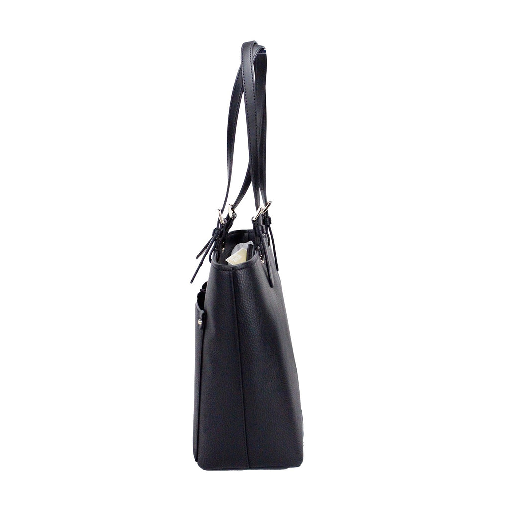 Michael Kors Women's Jet Set Travel Medium Double Pocket Tote Black/Silver 35F3GTVT8B-001