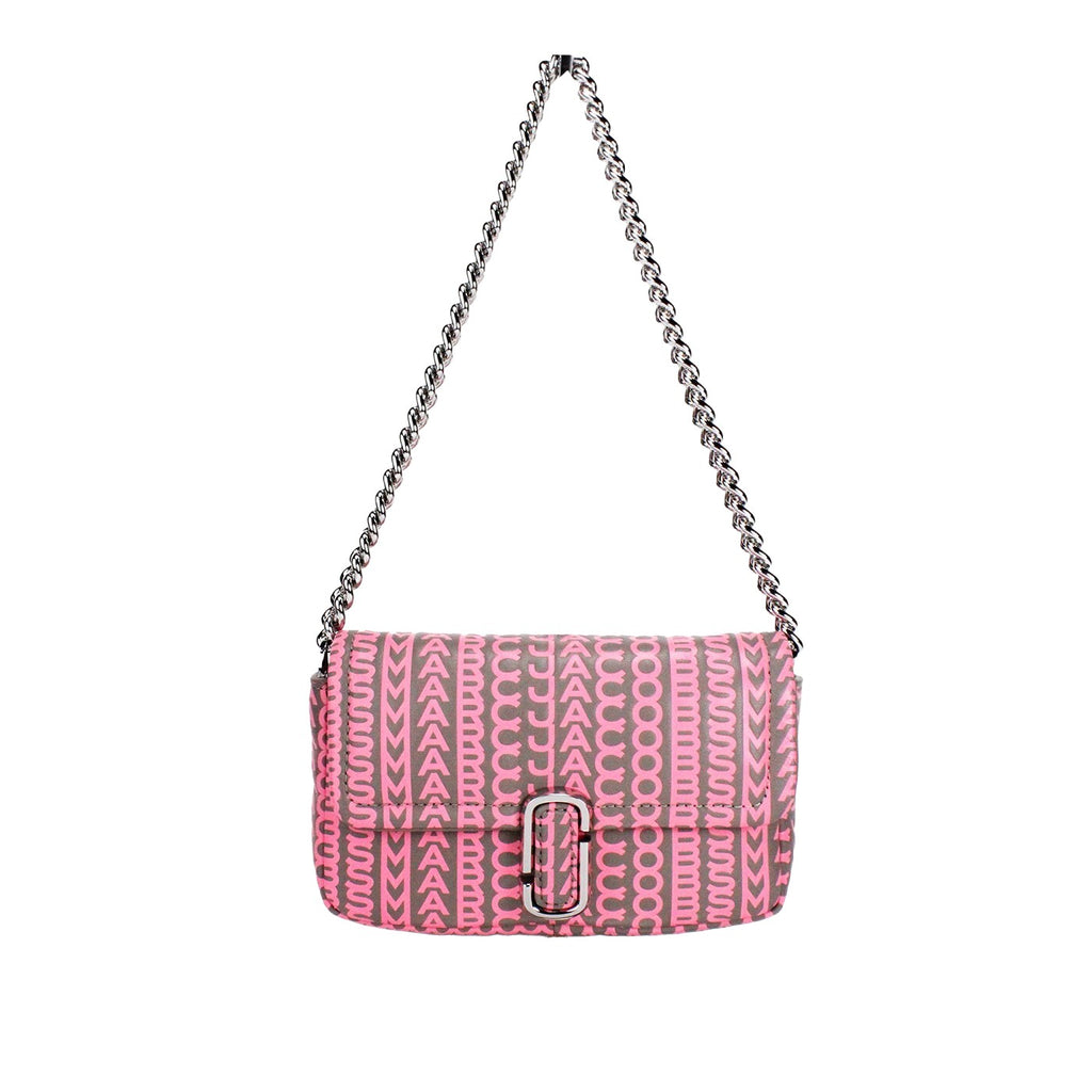 Marc Jacobs Neon Pink The Monogram Leder J Marc Mini Schultertasche Crossbody