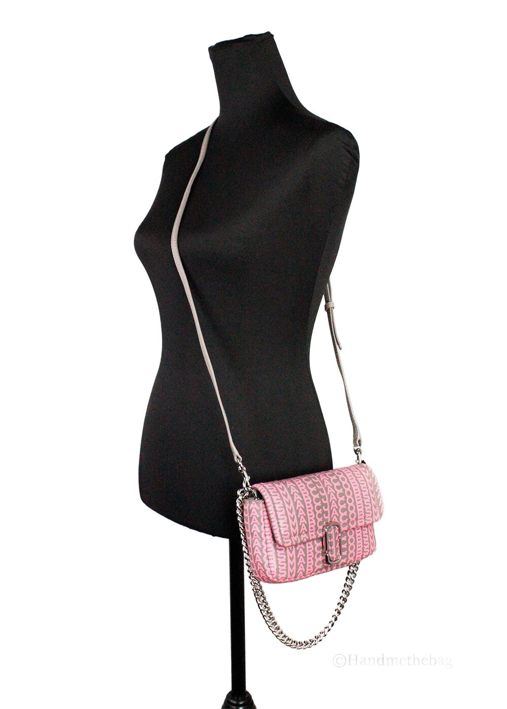 Marc Jacobs Neon Pink The Monogram Leder J Marc Mini Schultertasche Crossbody