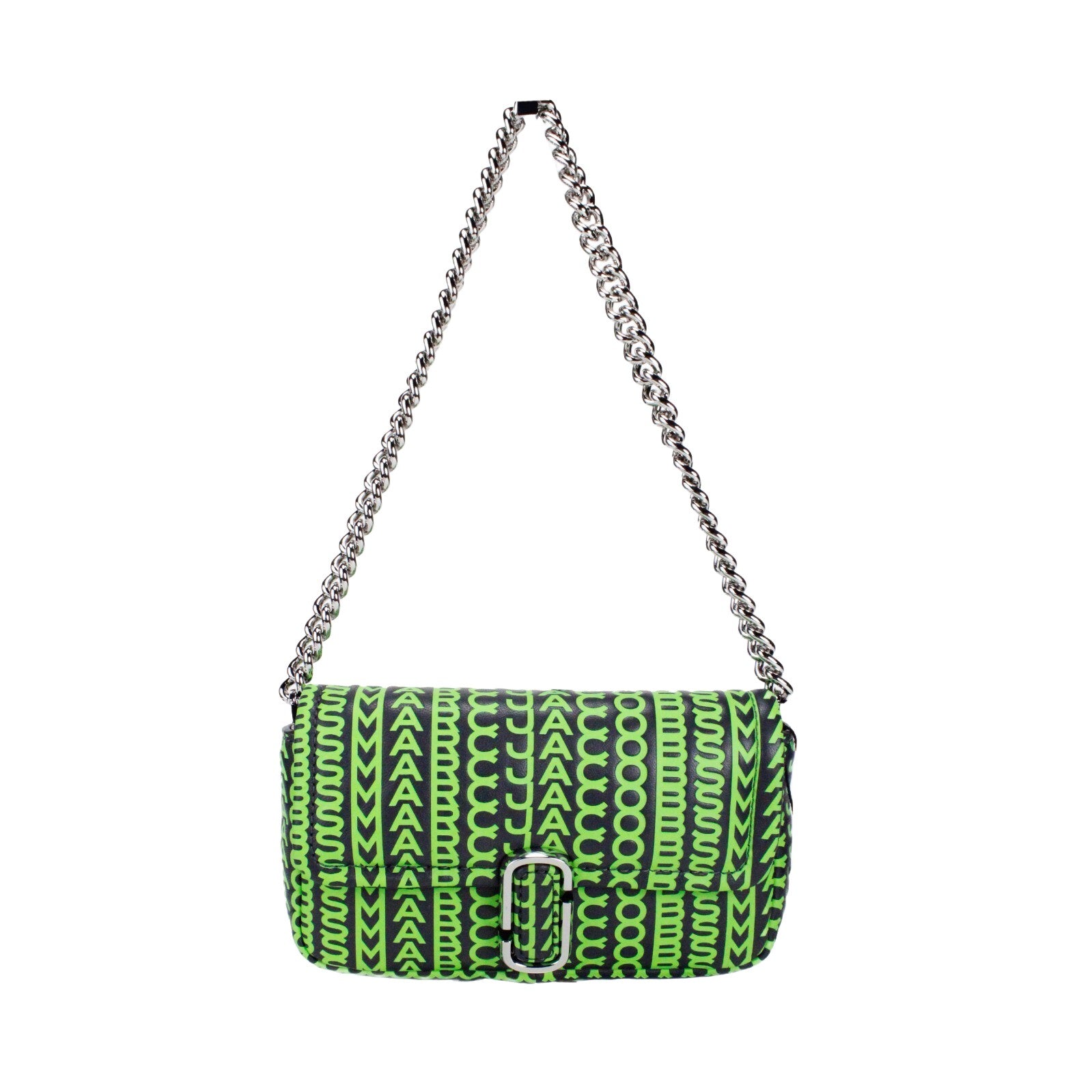 Marc Jacobs Neon Green The Monogram Leather J Marc Mini Shoulder Bag Crossbody Bag