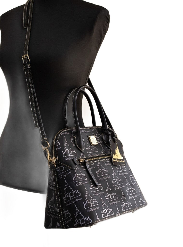 Dooney & Bourke Schwarze Walt Disney World 50th Anniversary Leder-Tasche