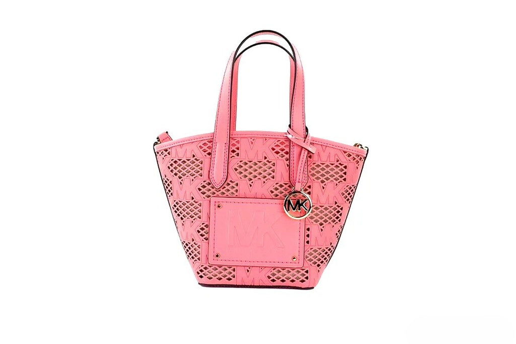 Michael Kors Kimber Small Tea Rose Leather 2-in-1 Zip Tote Shoulder Bag