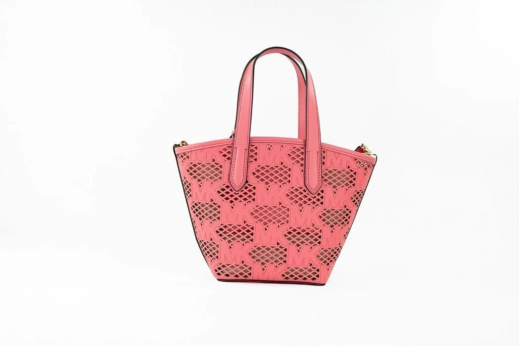 Michael Kors Kimber Small Tea Rose Leather 2-in-1 Zip Tote Shoulder Bag