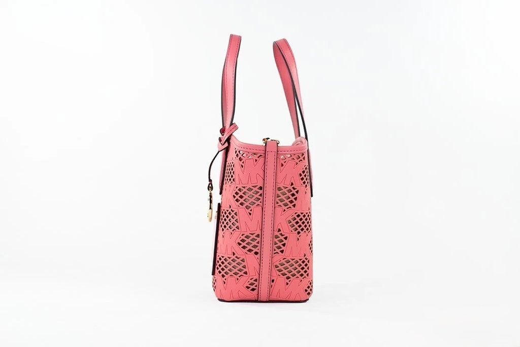 Michael Kors Kimber Small Tea Rose Leather 2-in-1 Zip Tote Shoulder Bag
