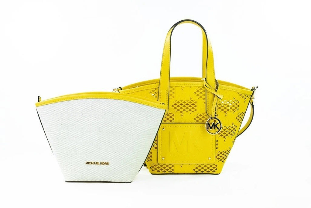 Michael Kors Kimber Small Daffodil Leder 2-in-1 Reißverschluss-Tasche Umhängetasche Geldbörse