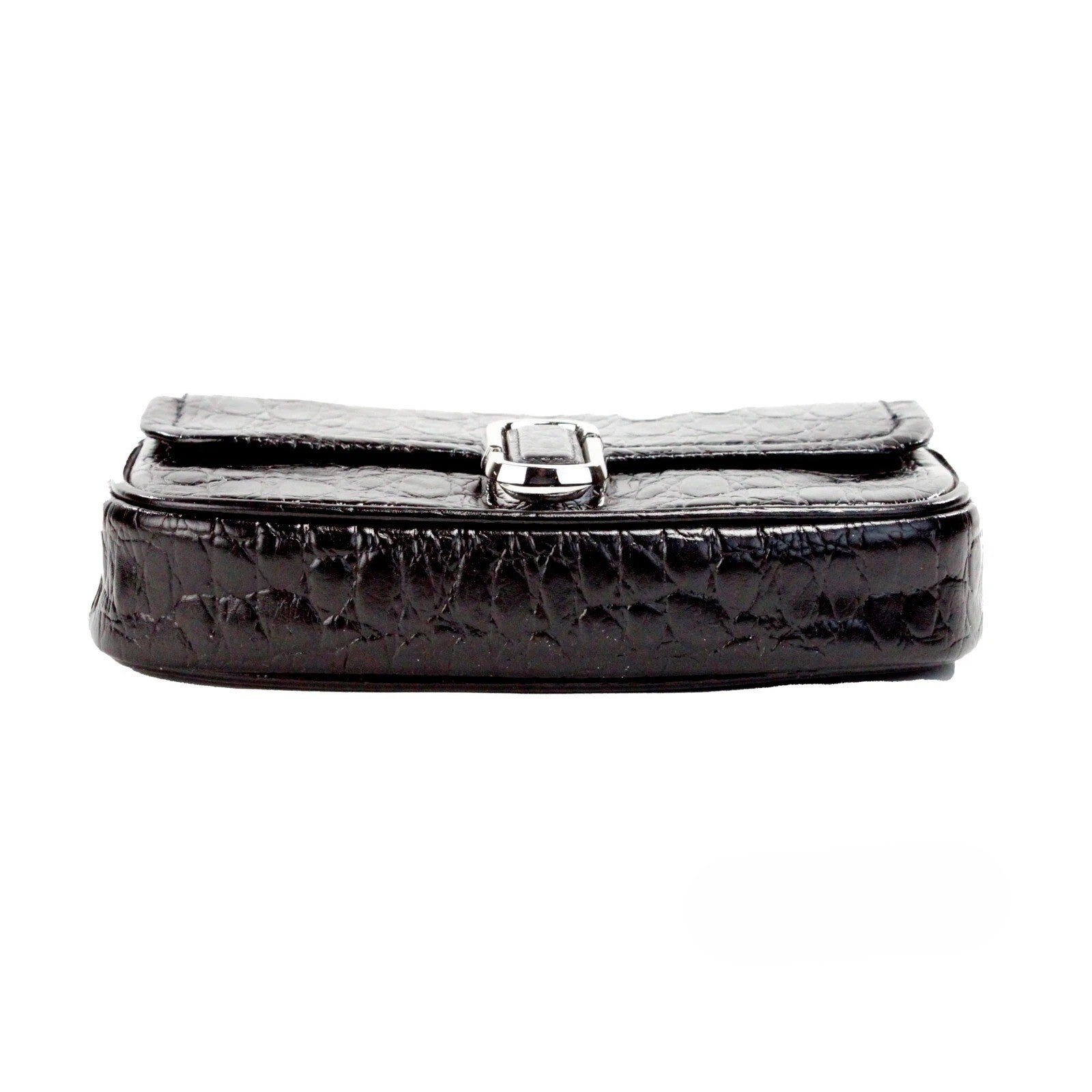 Marc Jacobs The Mini Shoulder Bag Black Embossed Leather Shoulder Bag
