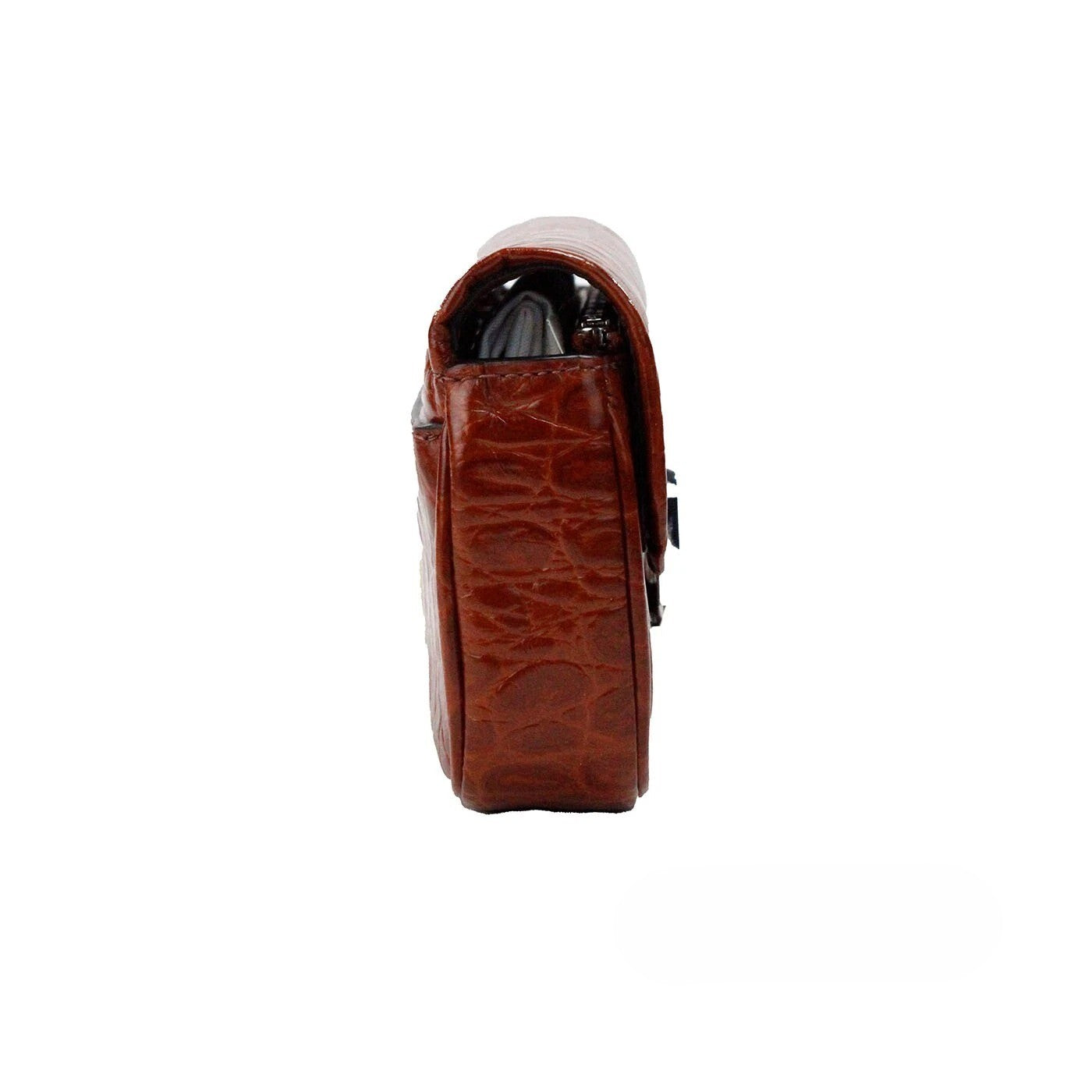 Marc Jacobs The Mini Shoulder Bag Spice Brown Geprägtes Leder Umhängetasche