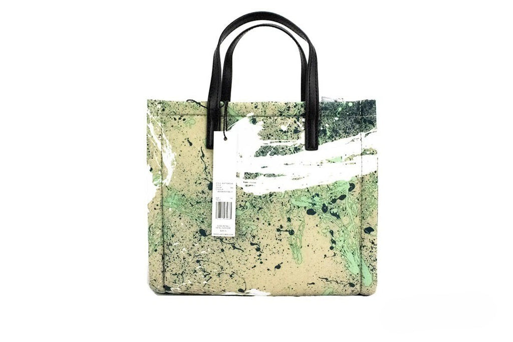 Marc Jacobs Mini Umhängetasche mit grünem Mehrfarben-Spritzlack-Print aus Nylon