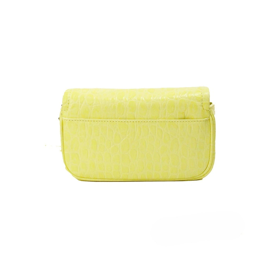 Marc Jacobs The Mini Shoulder Bag Yellow Embossed Leather Shoulder Bag