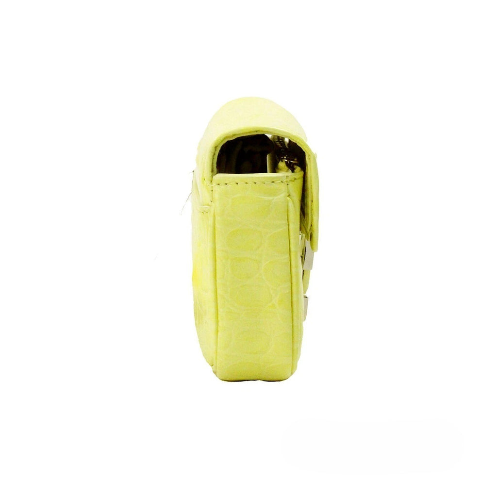 Marc Jacobs The Mini Shoulder Bag Yellow Embossed Leather Shoulder Bag