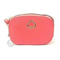 Kate Spade New York Damen Kourtney Kamera-Umhängetasche mit Reißverschluss aus genarbtem Leder (Stoplight)