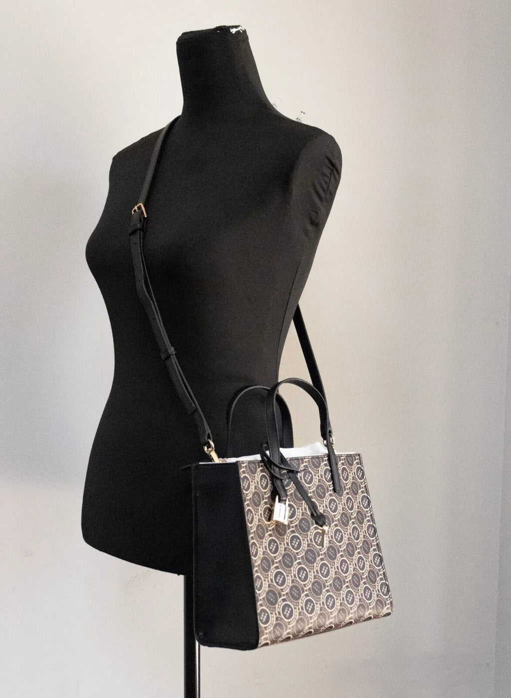 Marc Jacobs Mini Grind Signet Bedruckte Leder Crossbody Tote Handtasche