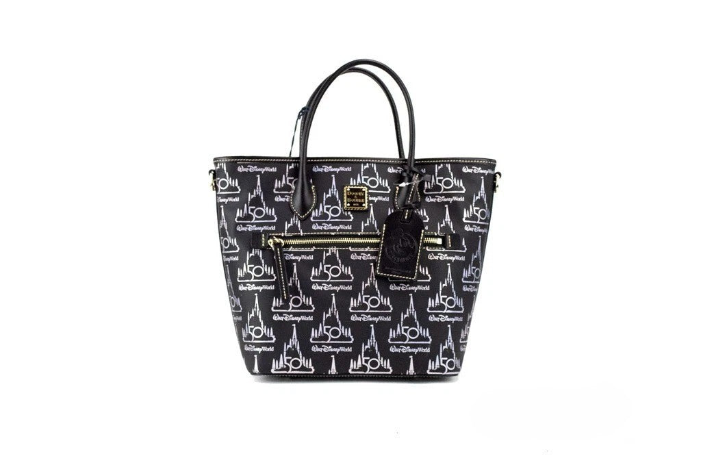 Dooney & Bourke Schwarze Walt Disney World 50th Anniversary Leder-Tasche