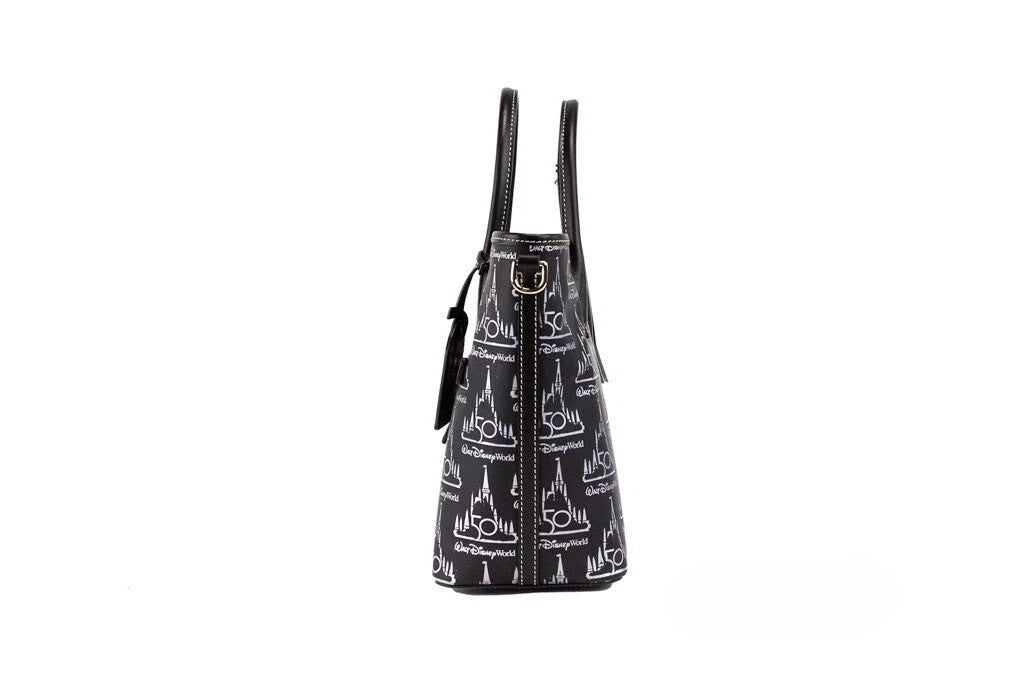 Dooney & Bourke Schwarze Walt Disney World 50th Anniversary Leder-Tasche