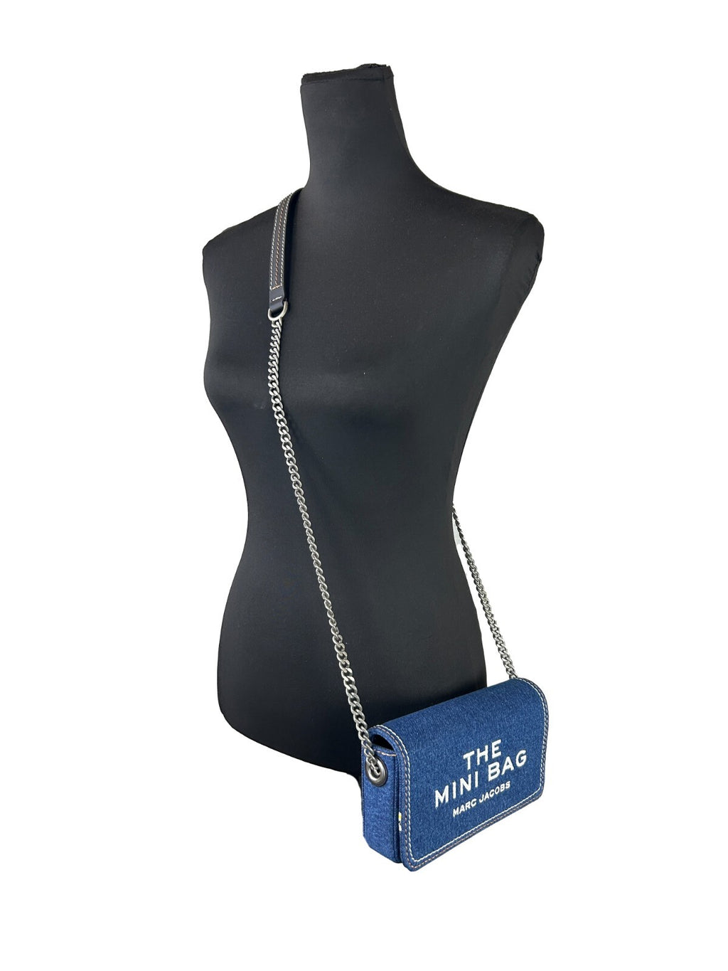 Marc Jacobs The Denim Chain Mini Bag - Dunkelblau